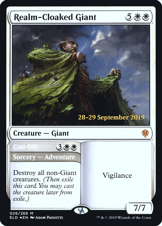 Realm-Cloaked Giant // Cast Off 「PELD/26s」「EN」