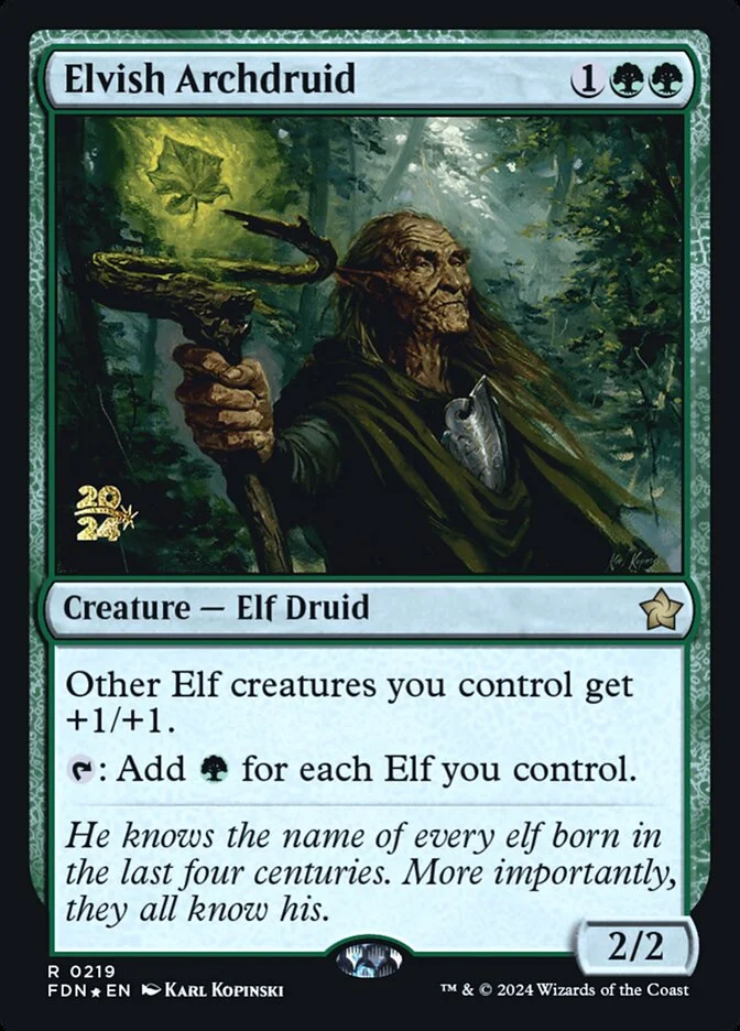 Elvish Archdruid 「PFDN/219s」「EN」