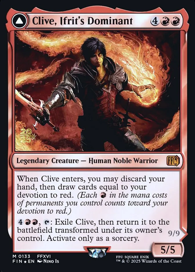 Clive, Ifrit's Dominant // Ifrit, Warden of Inferno 「PFIN/133s」「EN」
