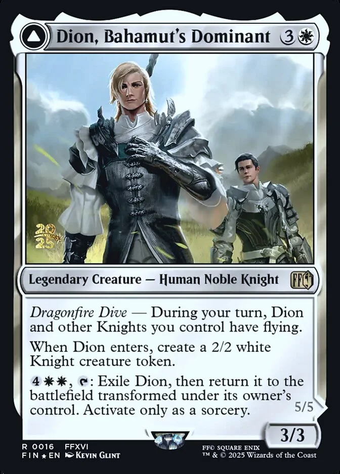 Dion, Bahamut's Dominant // Bahamut, Warden of Light 「PFIN/16s」「EN」
