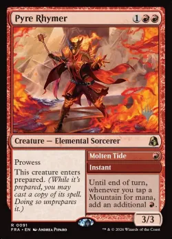 Pyre Rhymer // Molten Tide #91p · Magic: The Gathering