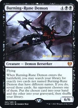 Burning-Rune Demon #81s · Magic: The Gathering