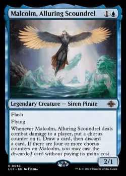 Malcolm, Alluring Scoundrel #63p · Magic: The Gathering