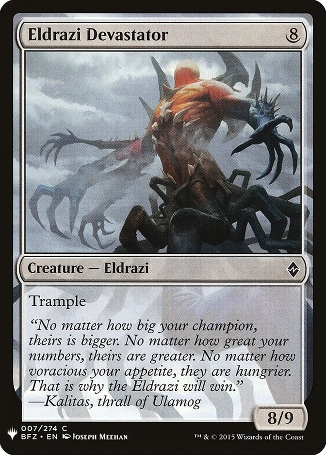 Eldrazi Devastator 「PLST/BFZ-7」「EN」