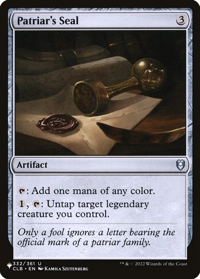 Patriar's Seal 「PLST/CLB-332」「EN」