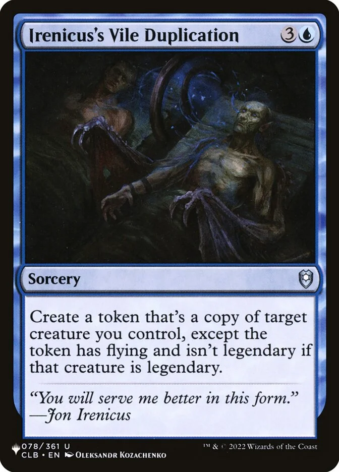 Irenicus's Vile Duplication 「PLST/CLB-78」「EN」