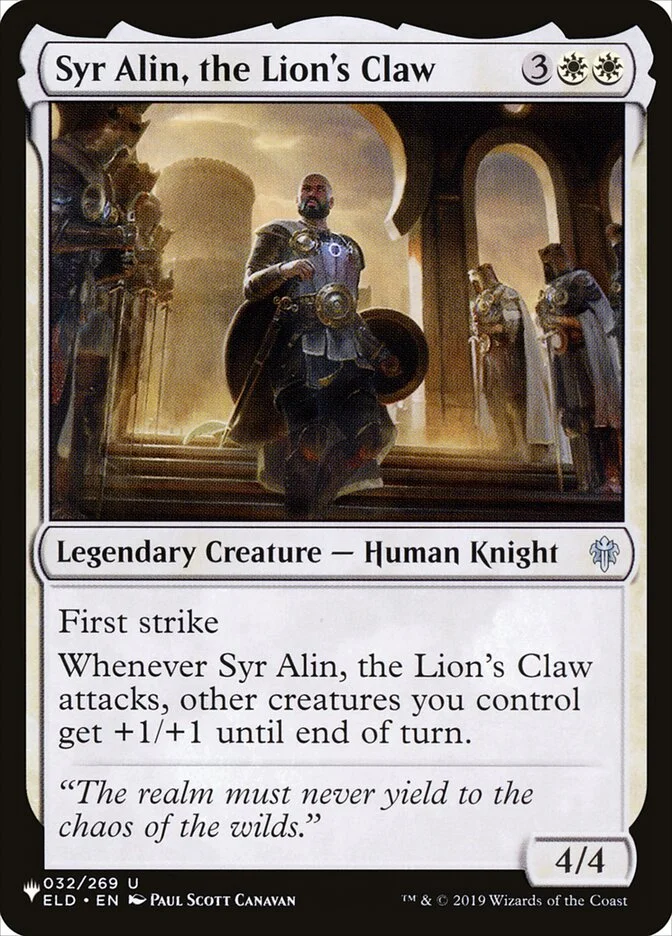 Syr Alin, the Lion's Claw 「PLST/ELD-32」「EN」