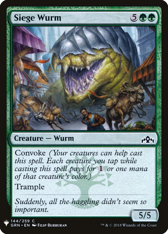 Siege Wurm 「PLST/GRN-144」「EN」