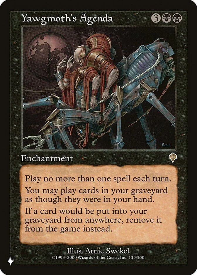 Yawgmoth's Agenda 「PLST/INV-135」「EN」
