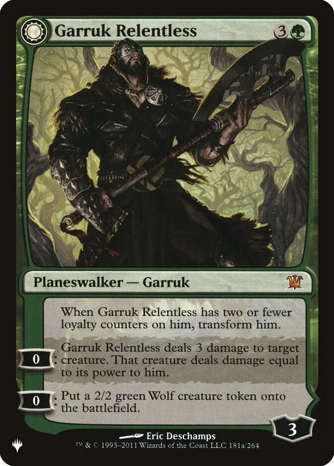 Garruk Relentless // Garruk, the Veil-Cursed 「PLST/ISD-181」「EN」