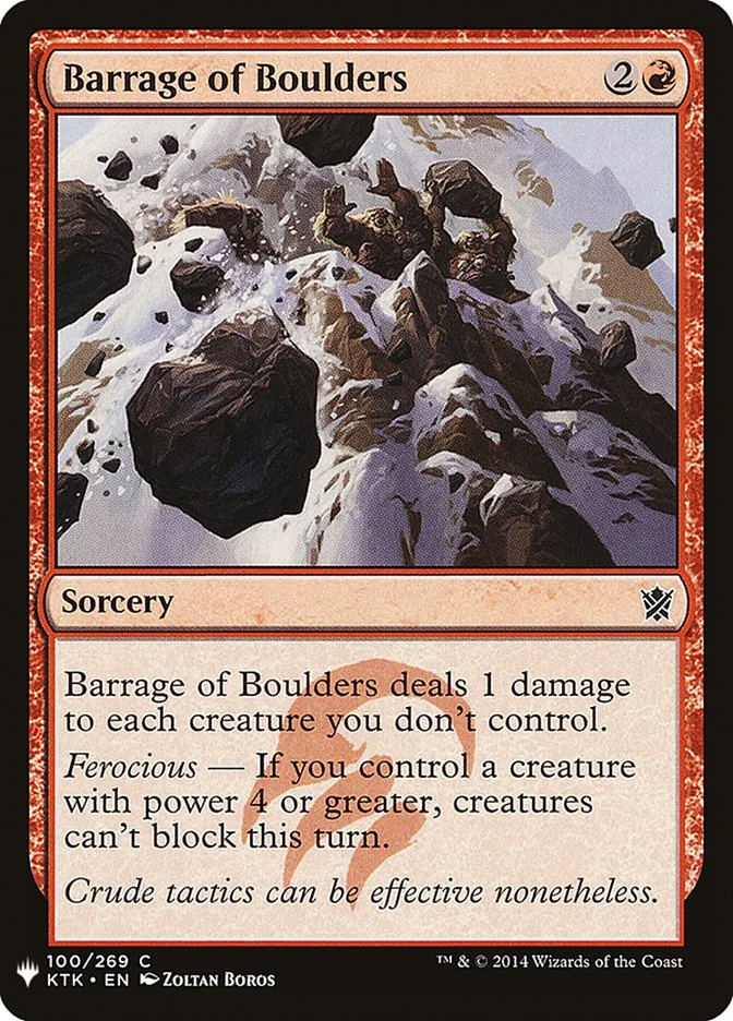 Barrage of Boulders 「PLST/KTK-100」「EN」