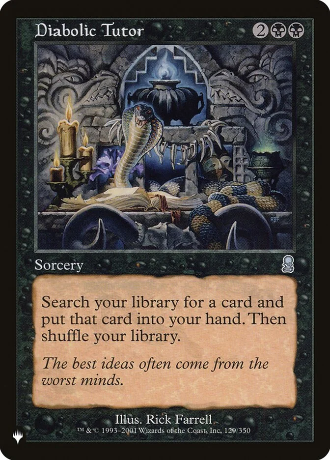 Diabolic Tutor 「PLST/ODY-129」「EN」