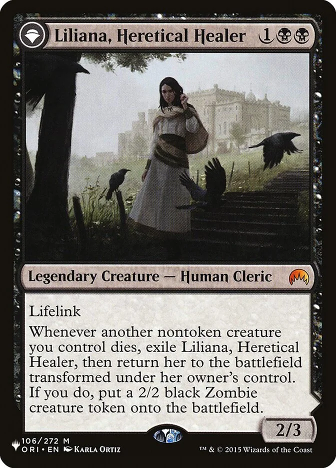Liliana, Heretical Healer // Liliana, Defiant Necromancer 「PLST/ORI-106」「EN」