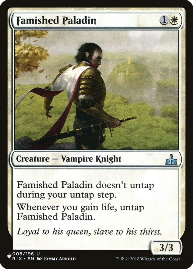 Famished Paladin 「PLST/RIX-8」「EN」