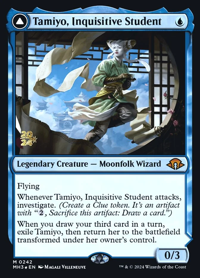Tamiyo, Inquisitive Student // Tamiyo, Seasoned Scholar 「PMH3/242s」「EN」