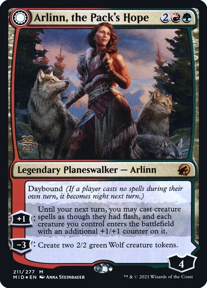 Arlinn, the Pack's Hope // Arlinn, the Moon's Fury 「PMID/211s」「EN」