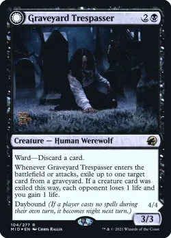 Graveyard Trespasser // Graveyard Glutton #104s · Magic: The Gathering