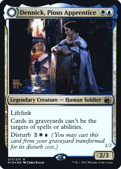 Dennick, Pious Apprentice // Dennick, Pious Apparition #217s · Magic: The Gathering