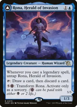 Rona, Herald of Invasion // Rona, Tolarian Obliterator #75p · Magic: The Gathering