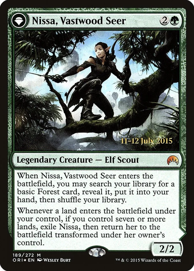 Nissa, Vastwood Seer // Nissa, Sage Animist 「PORI/189s」「EN」