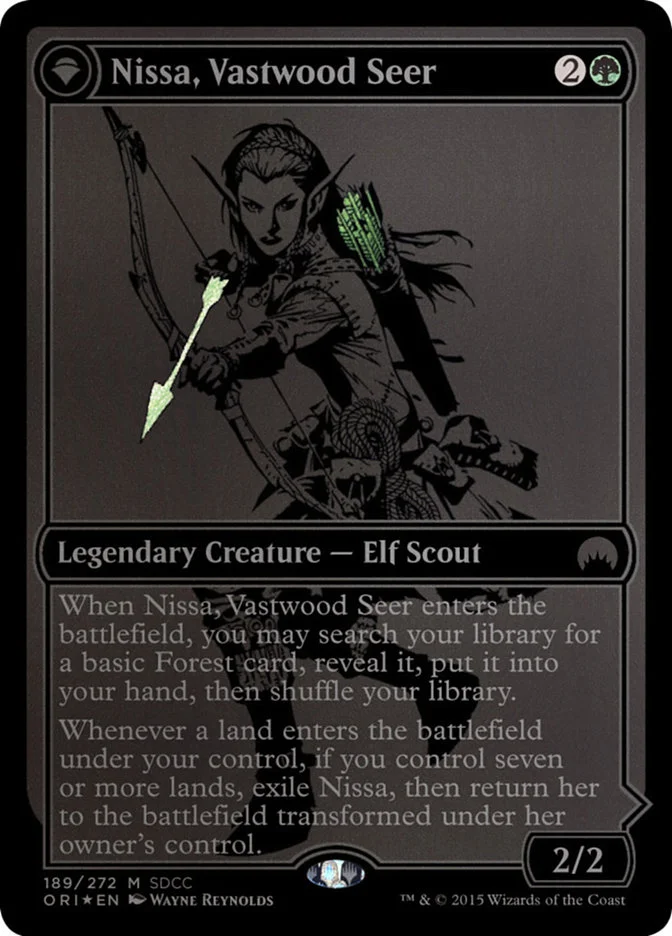 Nissa, Vastwood Seer // Nissa, Sage Animist 「PS15/189」「EN」