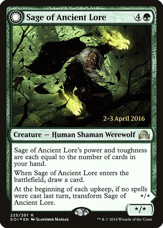 Sage of Ancient Lore // Werewolf of Ancient Hunger 「PSOI/225s」「EN」
