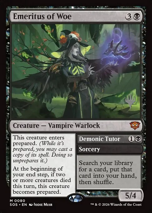 Emeritus of Woe // Demonic Tutor 「PSOS/80p」「EN」