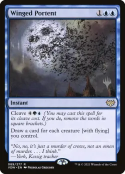Winged Portent #89p · Magic: The Gathering