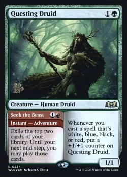 Questing Druid // Seek the Beast 「PWOE/234s」「EN」