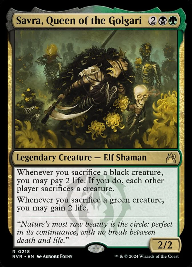 Savra, Queen of the Golgari 「RVR/218」「EN」