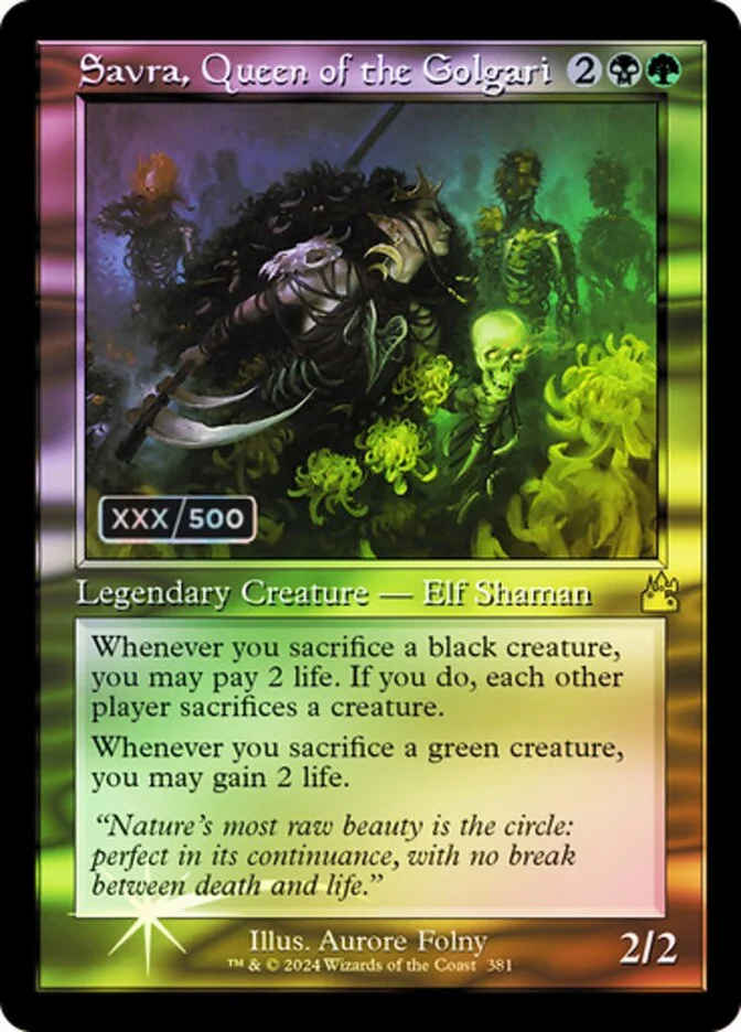 Savra, Queen of the Golgari 「RVR/381z」「EN」