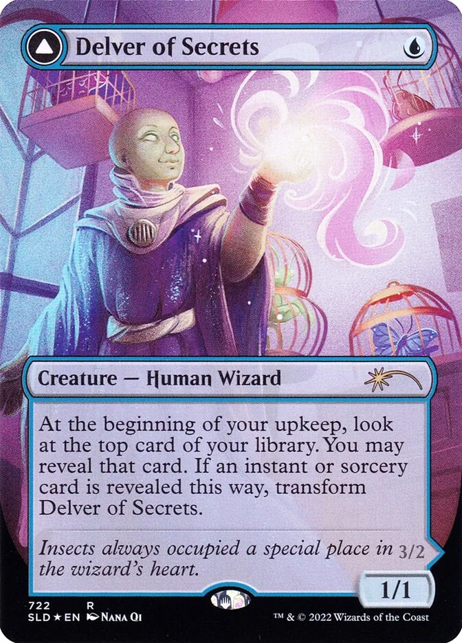 Delver of Secrets // Insectile Aberration 「SLD/722」「EN」