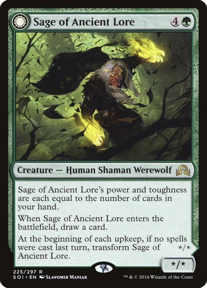Sage of Ancient Lore // Werewolf of Ancient Hunger 「SOI/225」「EN」
