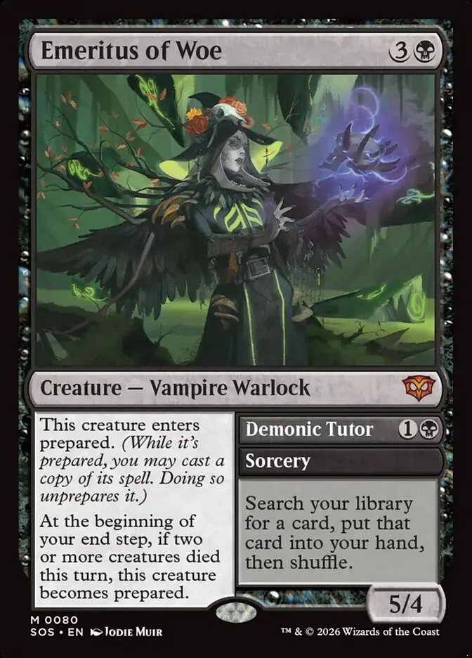 Emeritus of Woe // Demonic Tutor 「SOS/80」「EN」