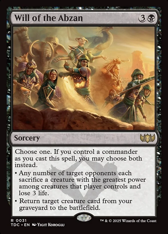 Will of the Abzan 「TDC/31」「EN」