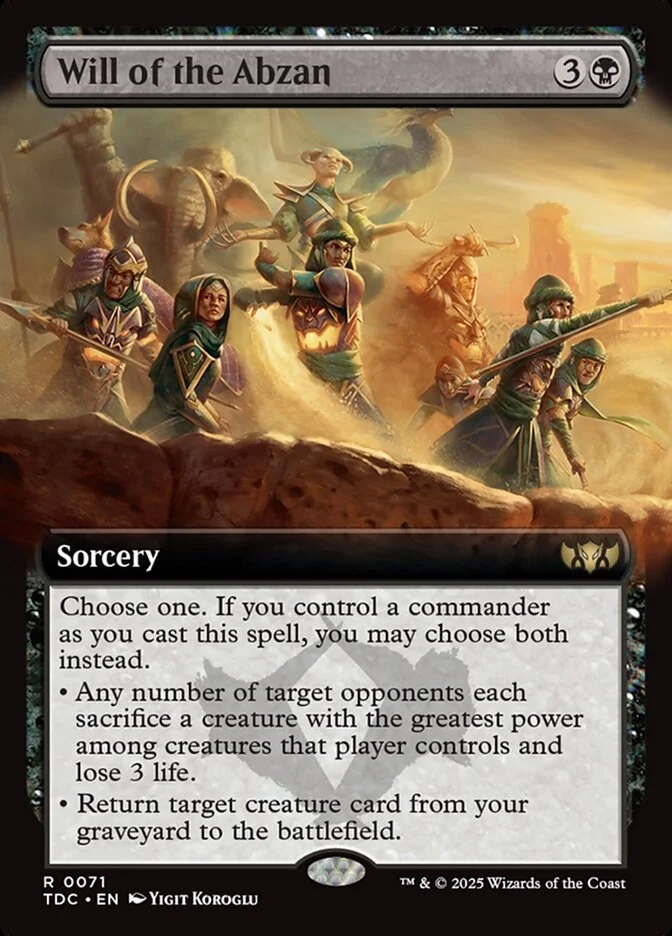 Will of the Abzan 「TDC/71」「EN」