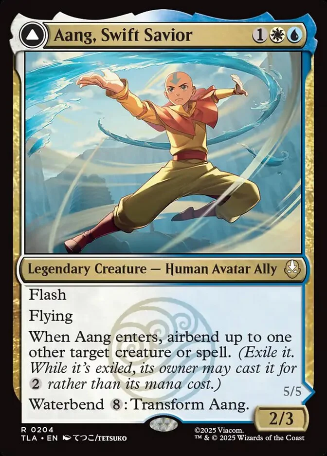 Aang, Swift Savior // Aang and La, Ocean's Fury 「TLA/204」「EN」
