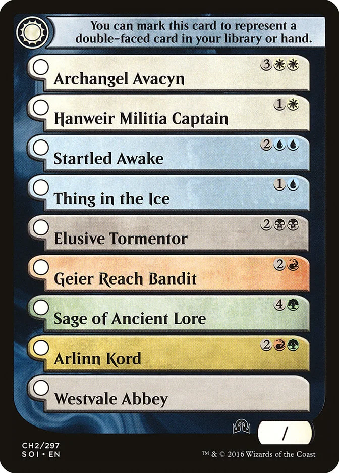 Shadows Over Innistrad Checklist 2 「TSOI/CH2」「EN」