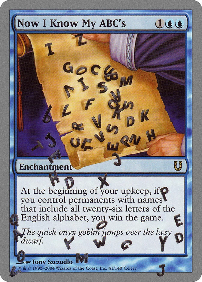 Now I Know My ABC's 「UNH/41」「EN」