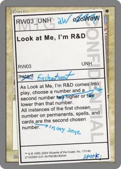Look at Me, I'm R&D #17 · Magic: The Gathering