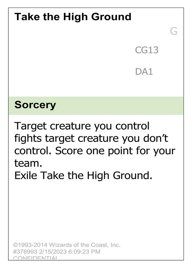 Take the High Ground 「UNK/CG13」「EN」
