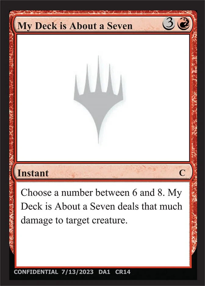 My Deck is About a Seven 「UNK/CR14a」「EN」