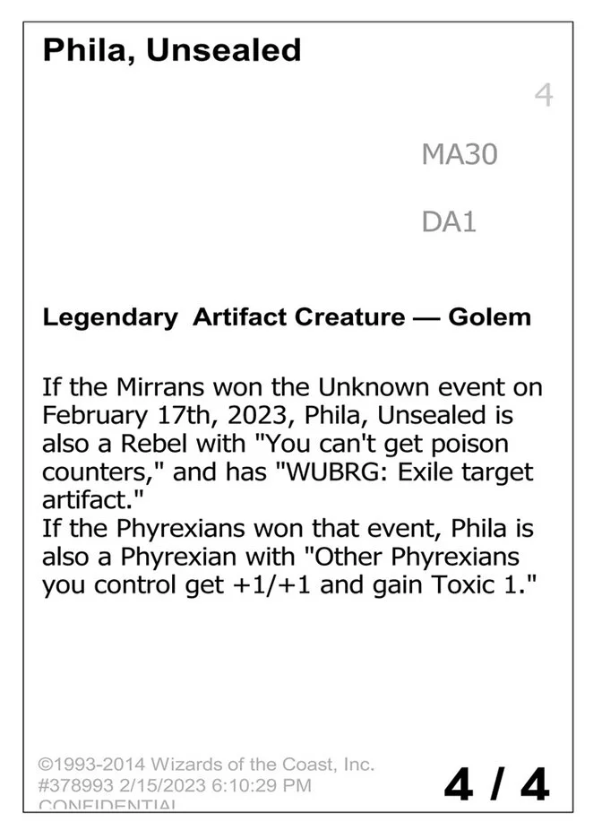 Phila, Unsealed 「UNK/MA30」「EN」