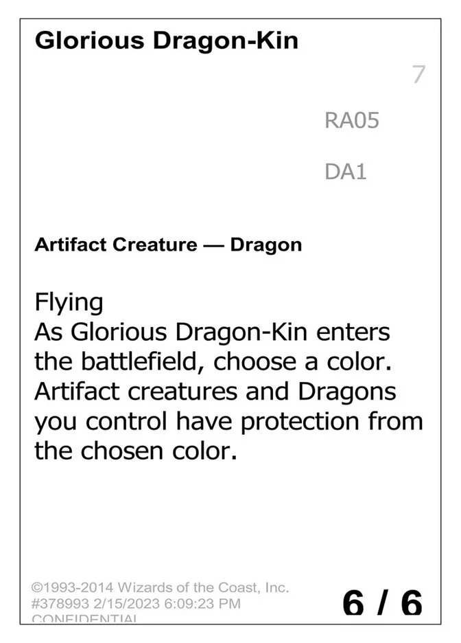 Glorious Dragon-Kin 「UNK/RA05a」「EN」