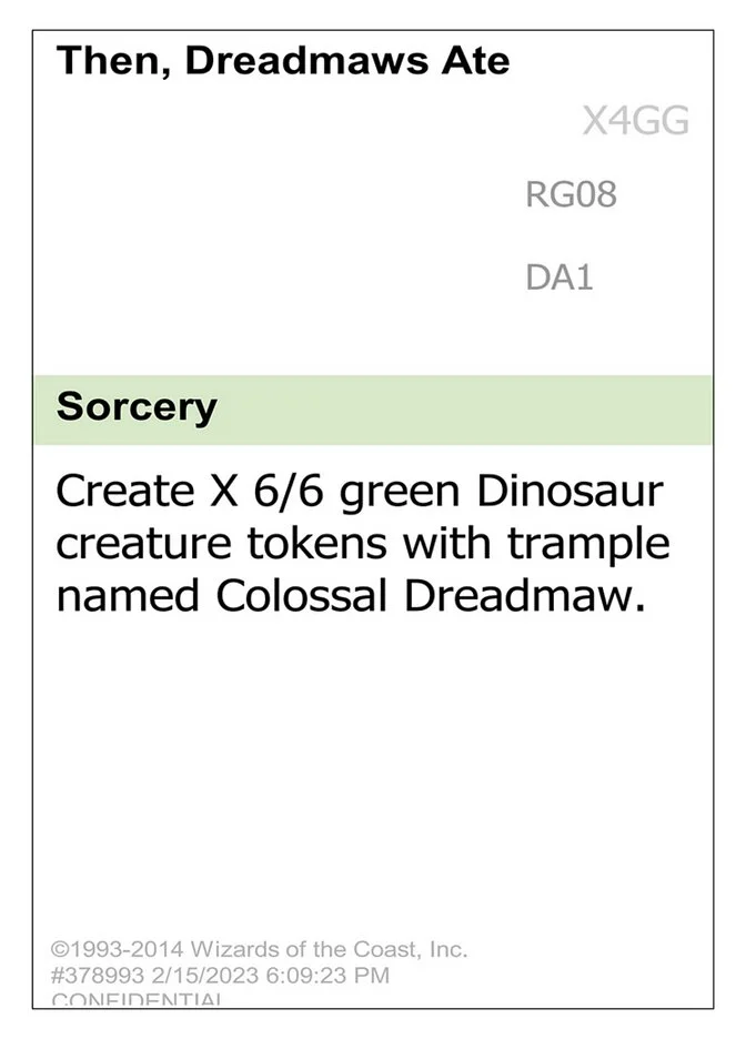 Then, Dreadmaws Ate Everyone 「UNK/RG08」「EN」