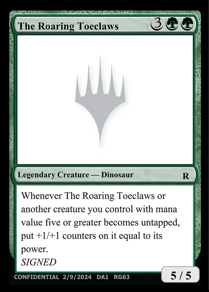 The Roaring Toeclaws 「UNK/RG63」「EN」
