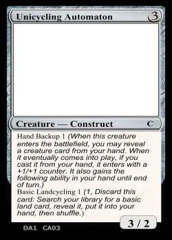 Unicycling Automaton #CA03 · Magic: The Gathering