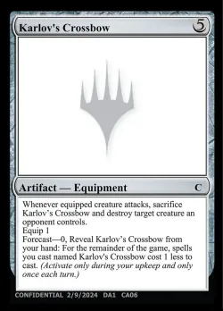 Karlov's Crossbow #CA06a · Magic: The Gathering