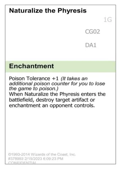 Naturalize the Phyresis #CG02a · Magic: The Gathering