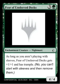 Fear of Unsleeved Decks #CG04 · Magic: The Gathering
